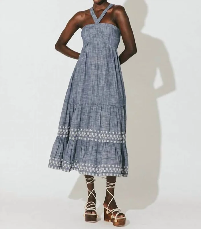 Raphaela Chambray Dress Parisian Effortless Chic Style