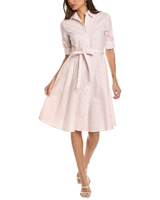 Sharagano Tie Waist Shirtdress Elegant Attire For The Modern Lady