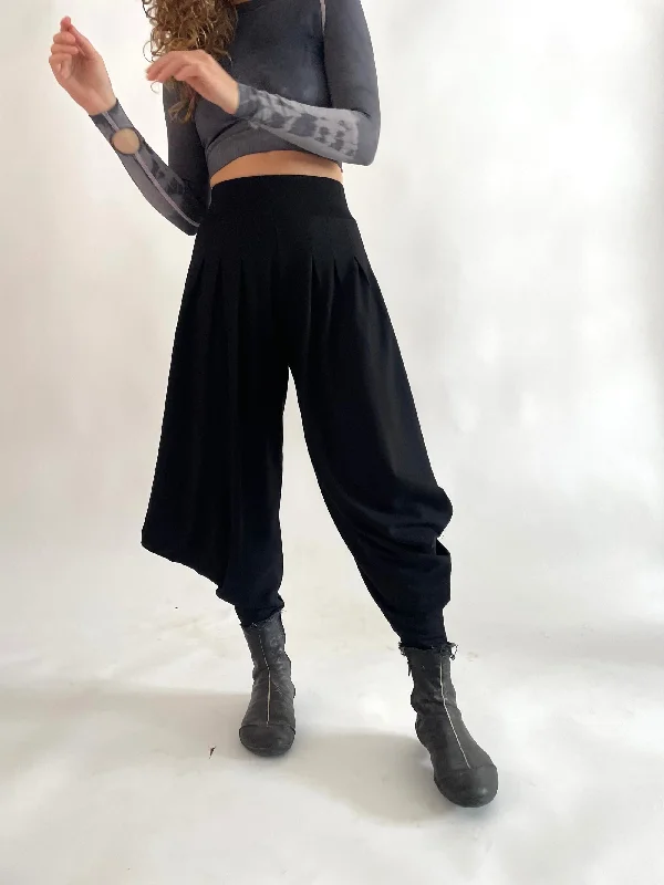 Butoh Pants - black Jersey Dive Into Trendy Women's Fashion