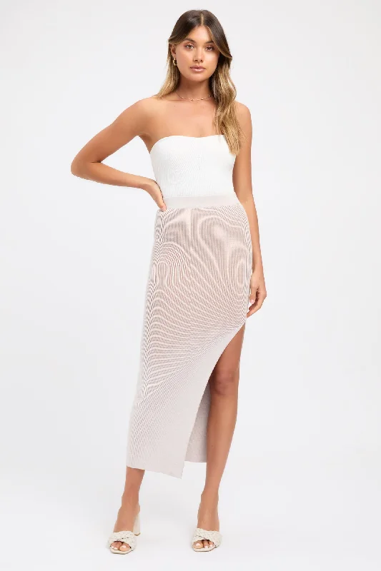 Cece Split Midi Skirt Embrace New Fashion