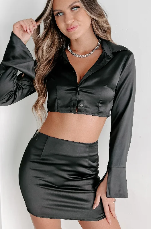 Change Of Pace Two Piece Set (Black) Mid - Week Surprise