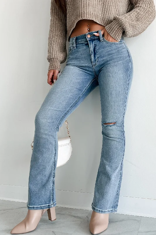 Cressida Mid-Rise Sneak Peek Bootcut Jeans (Light Wash) Ends Soon