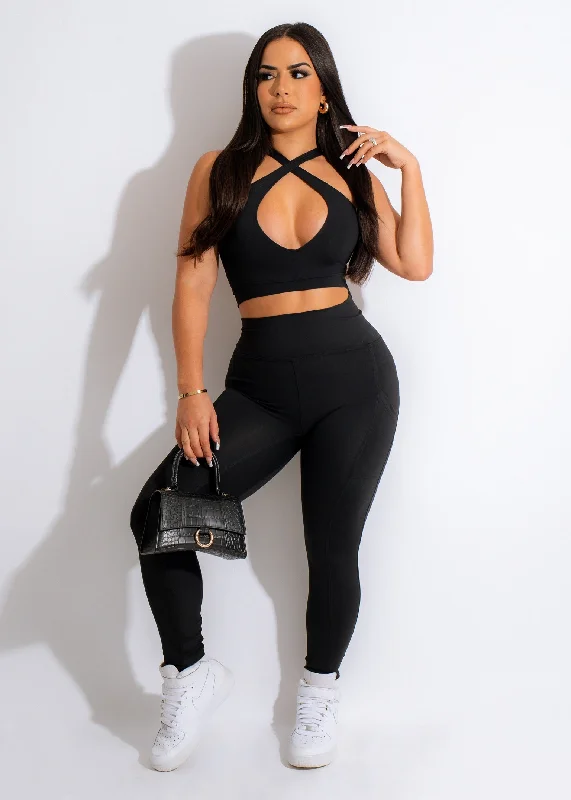 Diva Signature Pocket Leggings Black Exquisite Craftsmanship