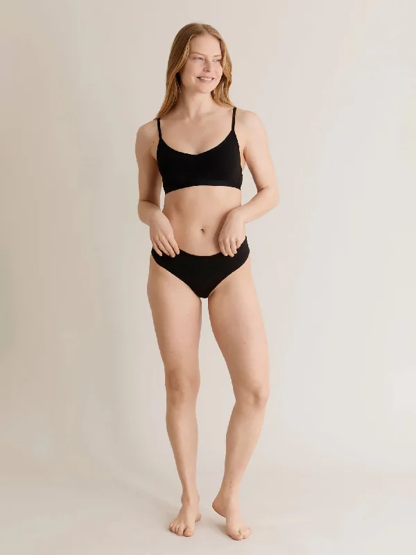 Komodo Odette Organic Cotton Knickers - Black Elevate Your Wardrobe