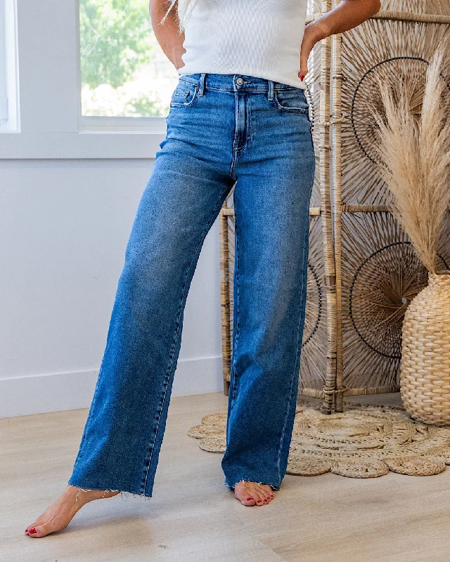 Hidden Logan Wide Leg Dad Jeans Playful Elegance