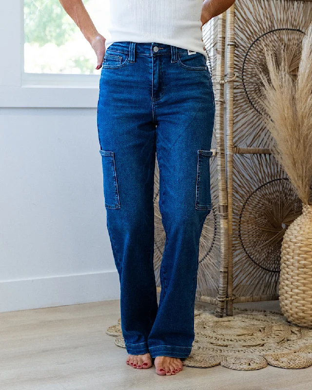 Judy Blue Lennon Wide Cargo Jeans Trending Items