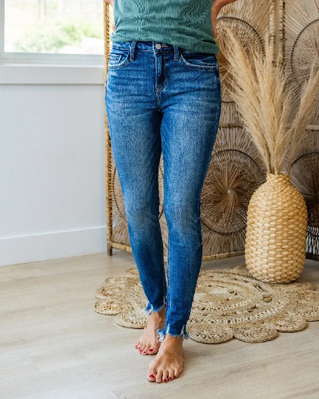 Lovervet Kaylee Distressed Hem Skinny Jeans Limited - Edition Drops