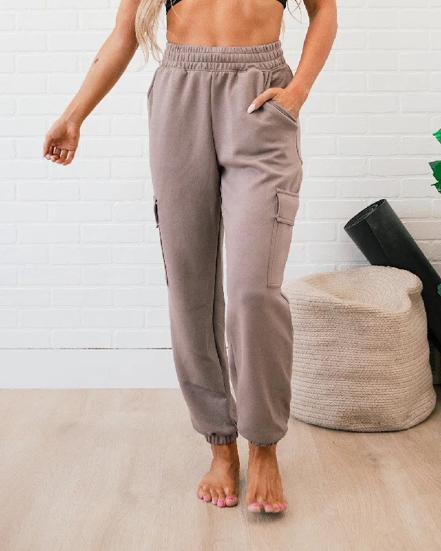 Rae Mode Cargo Joggers - Mocha Exclusive Sale