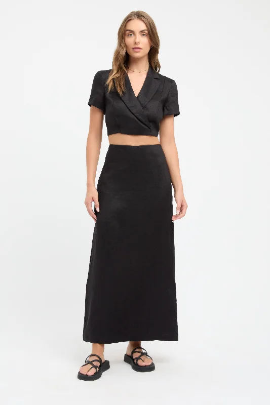 Tahiti Midi Skirt Season Transition Versatile Wear Clearance