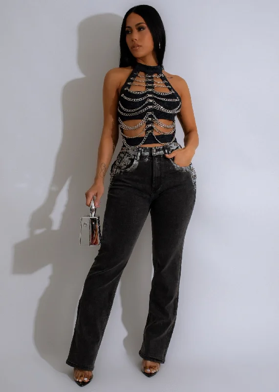 Who Is She Chain Jean Black Fashion For Every Occasion